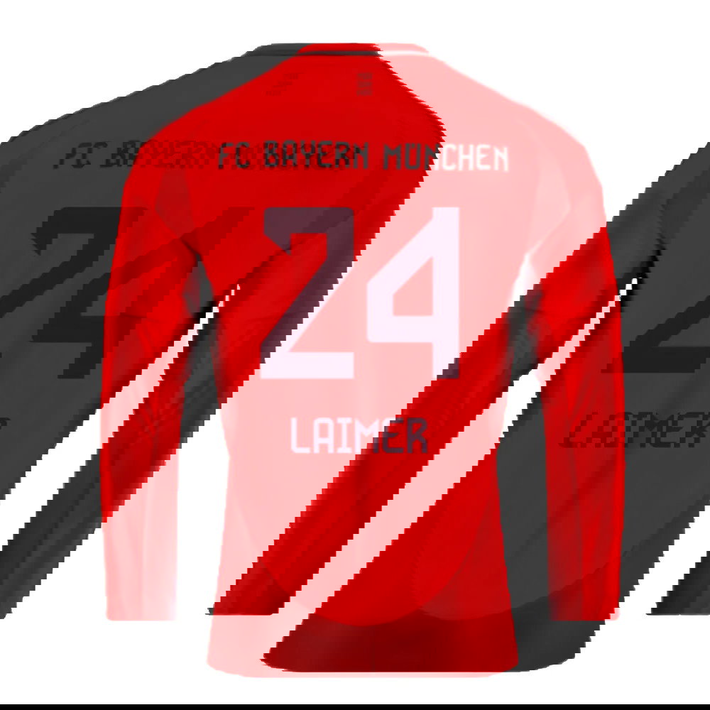 2024-2025 Bayern Munich Long Sleeve Home Shirt (Laimer 24)