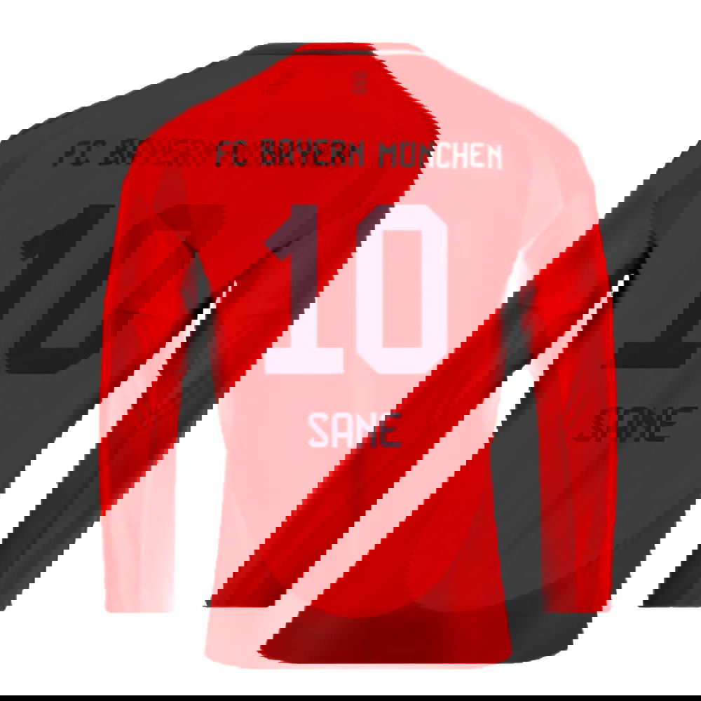 2024-2025 Bayern Munich Long Sleeve Home Shirt (Sane 10)