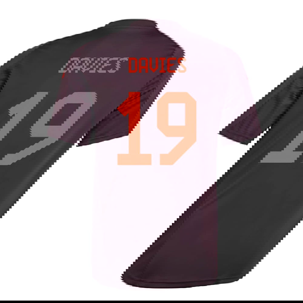 2024-2025 Bayern Munich Training Shirt (Shadow Maroon) - Kids (Davies 19)