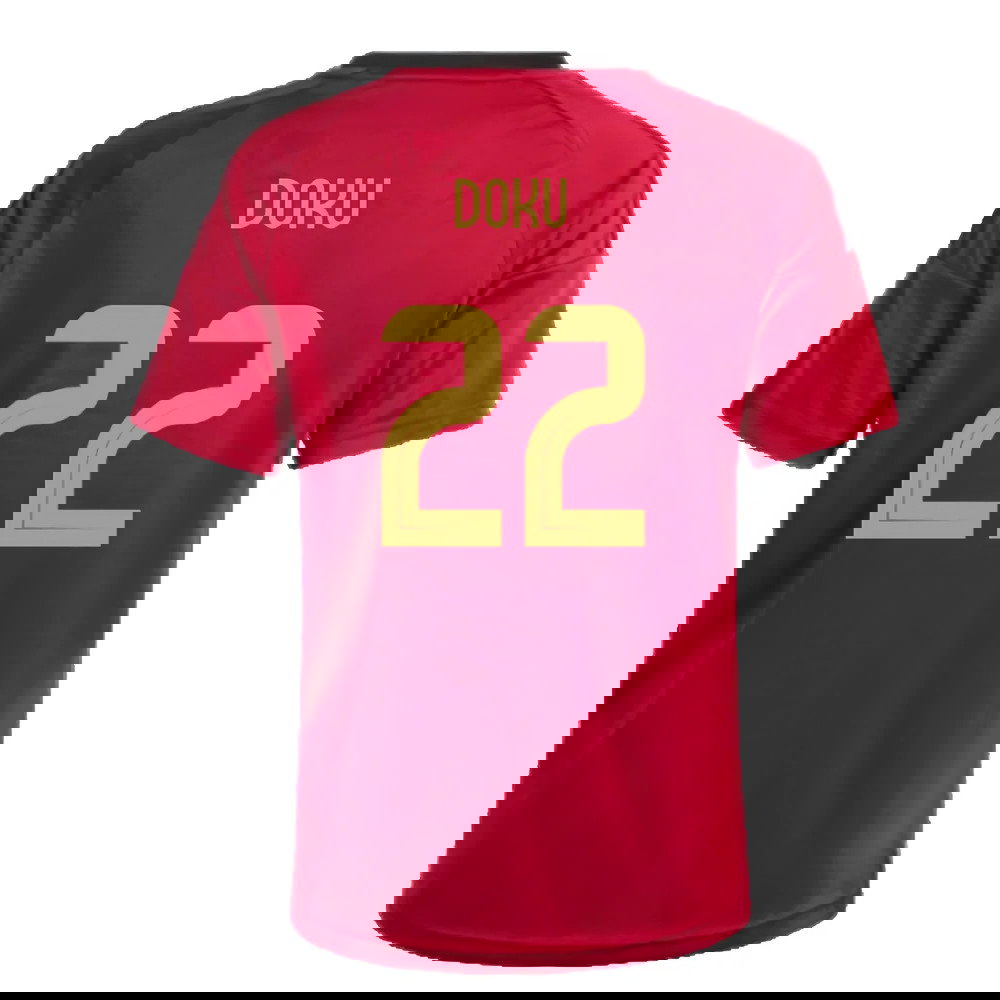 2024-2025 Belgium Home Fan Shirt (Kids) (Doku 22)