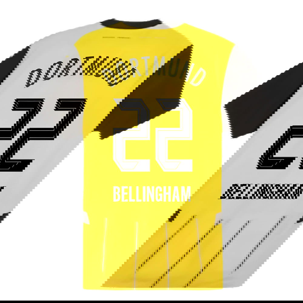 2024-2025 Borussia Dortmund Authentic Home Shirt (Bellingham 22)