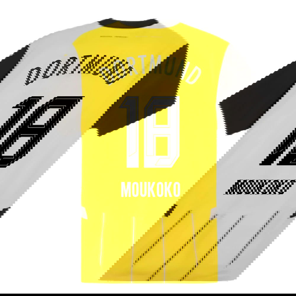 2024-2025 Borussia Dortmund Authentic Home Shirt (Moukoko 18)