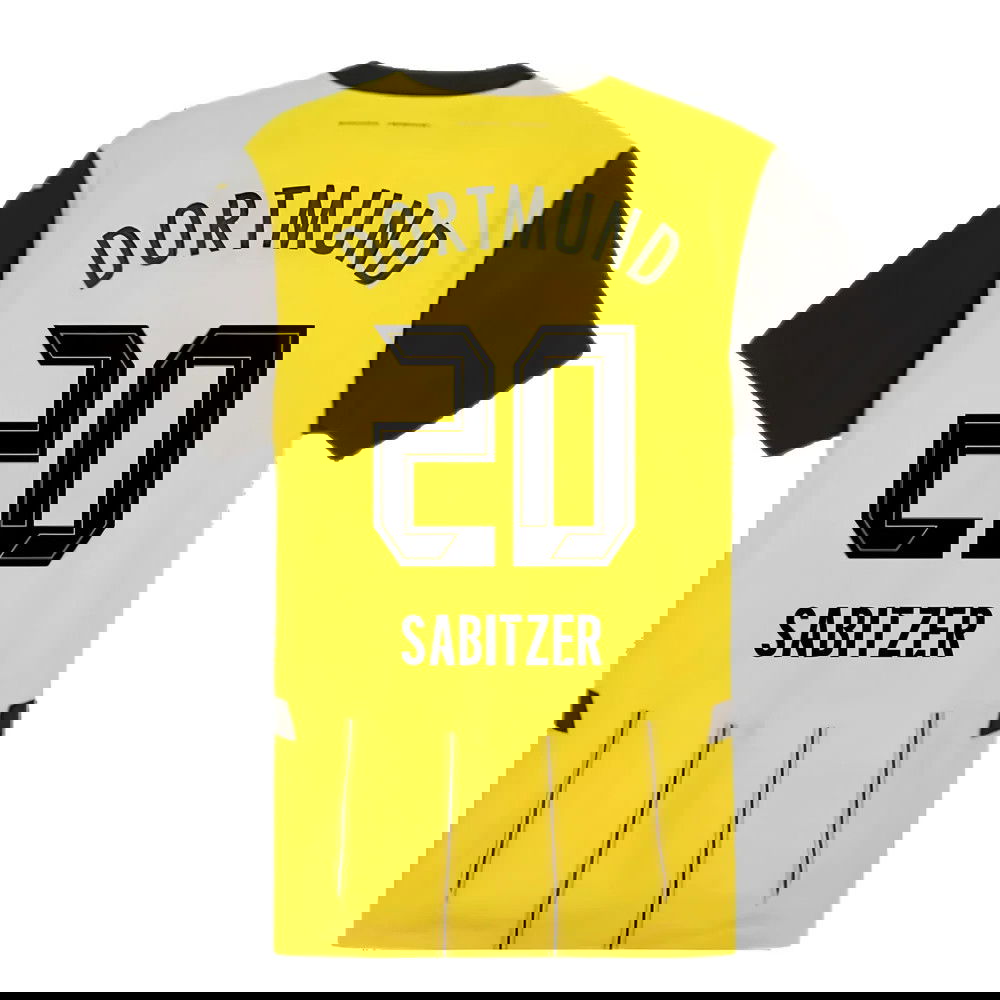2024-2025 Borussia Dortmund Authentic Home Shirt (Sabitzer 20)