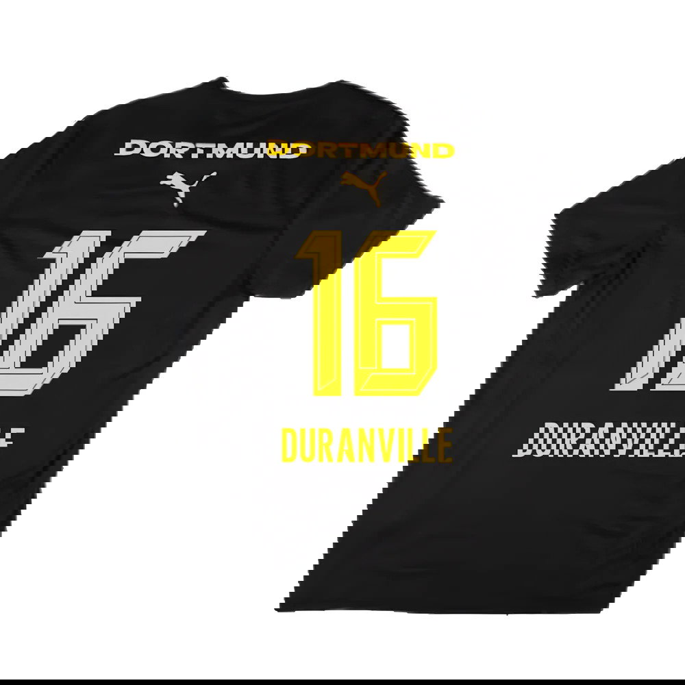 2024-2025 Borussia Dortmund Casuals Tee (Black) (Duranville 16)