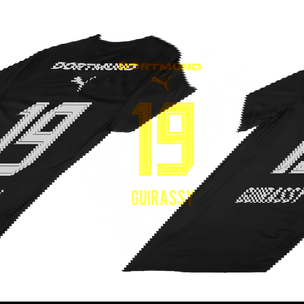 2024-2025 Borussia Dortmund Casuals Tee (Black) (Guirassy 19)
