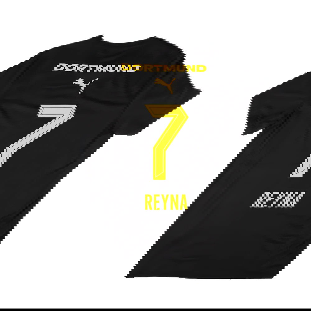2024-2025 Borussia Dortmund Casuals Tee (Black) (Reyna 7)