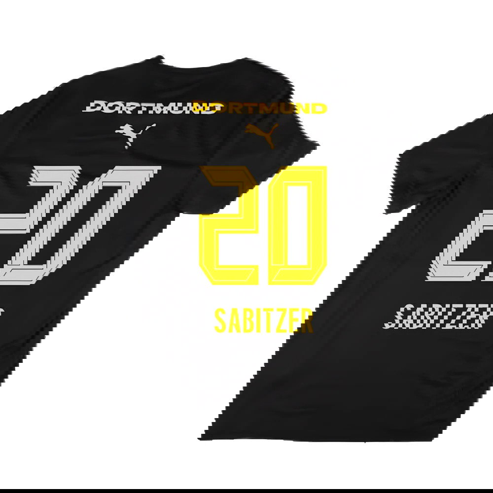 2024-2025 Borussia Dortmund Casuals Tee (Black) (Sabitzer 20)