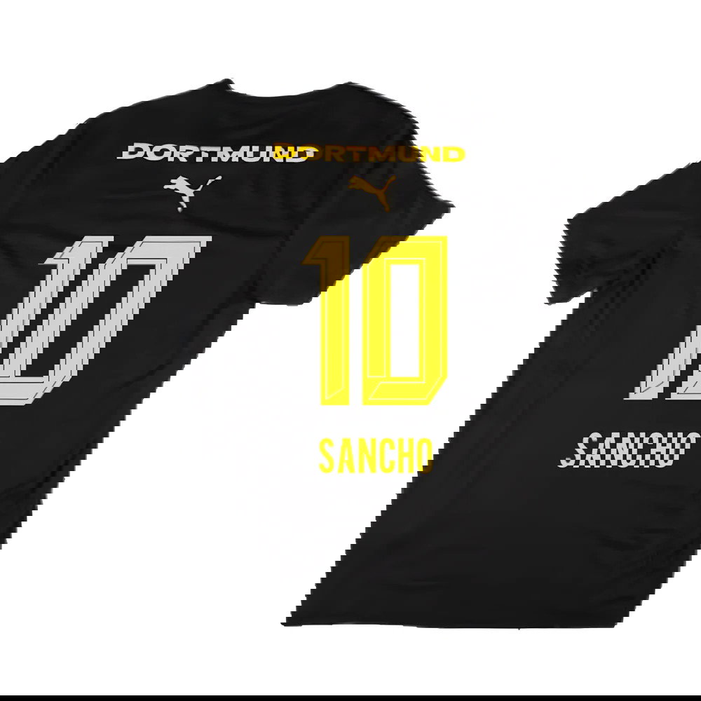 2024-2025 Borussia Dortmund Casuals Tee (Black) (Sancho 10)