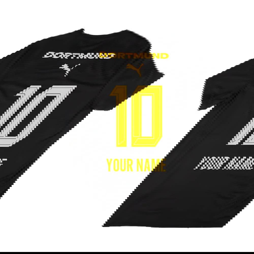2024-2025 Borussia Dortmund Casuals Tee (Black) (Your Name)
