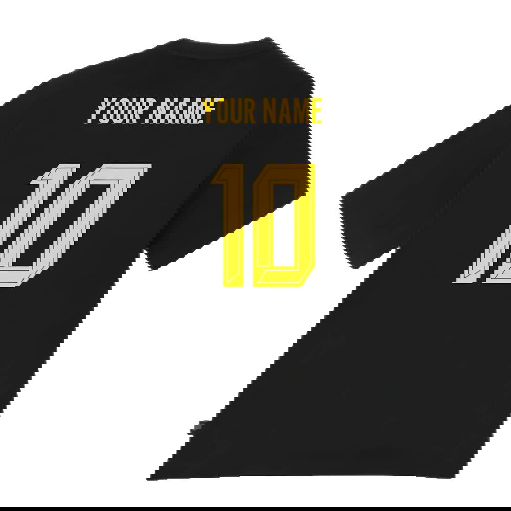 2024-2025 Borussia Dortmund ESS Tee (Black) (Your Name)