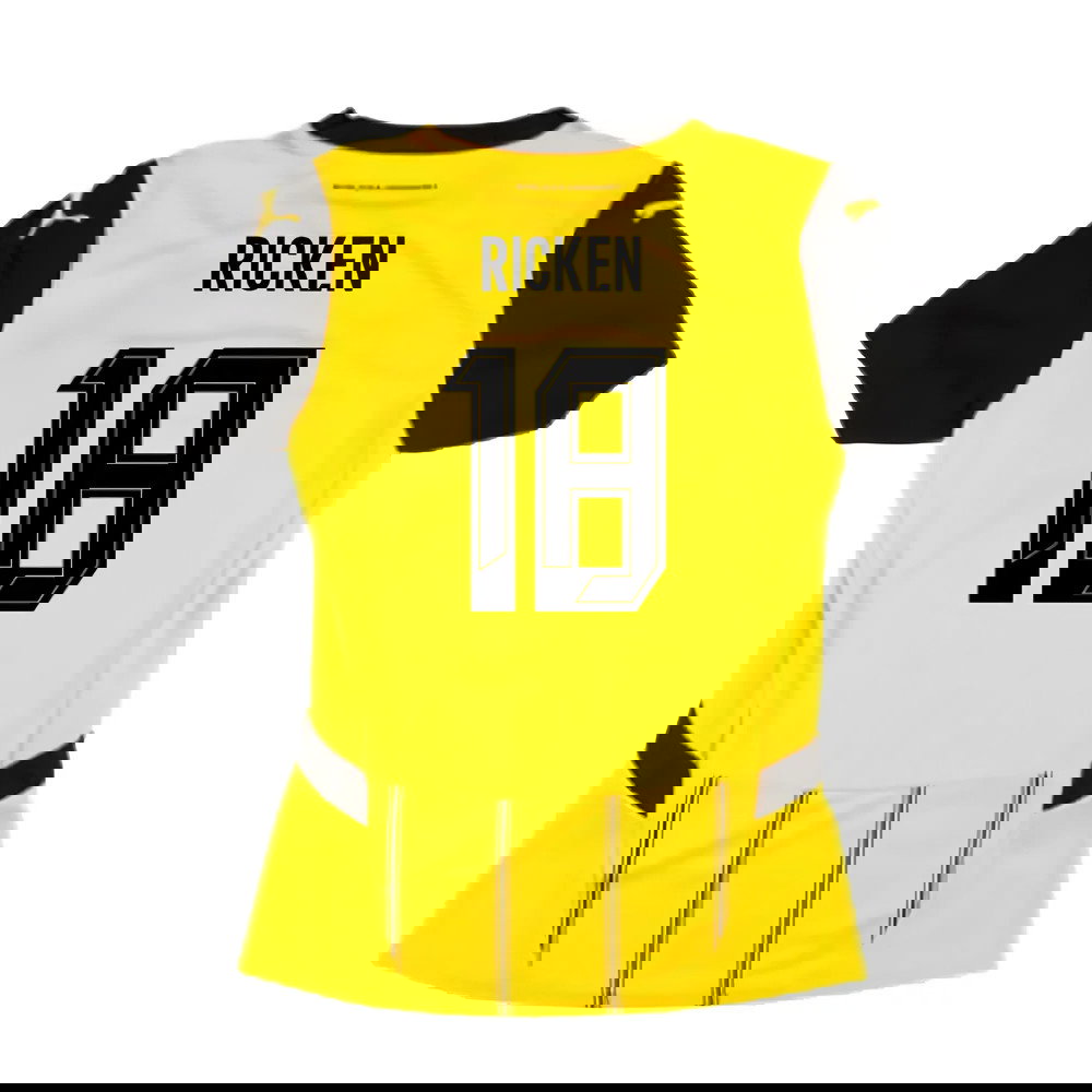 2024-2025 Borussia Dortmund Home Shirt (Ladies) (Ricken 18)