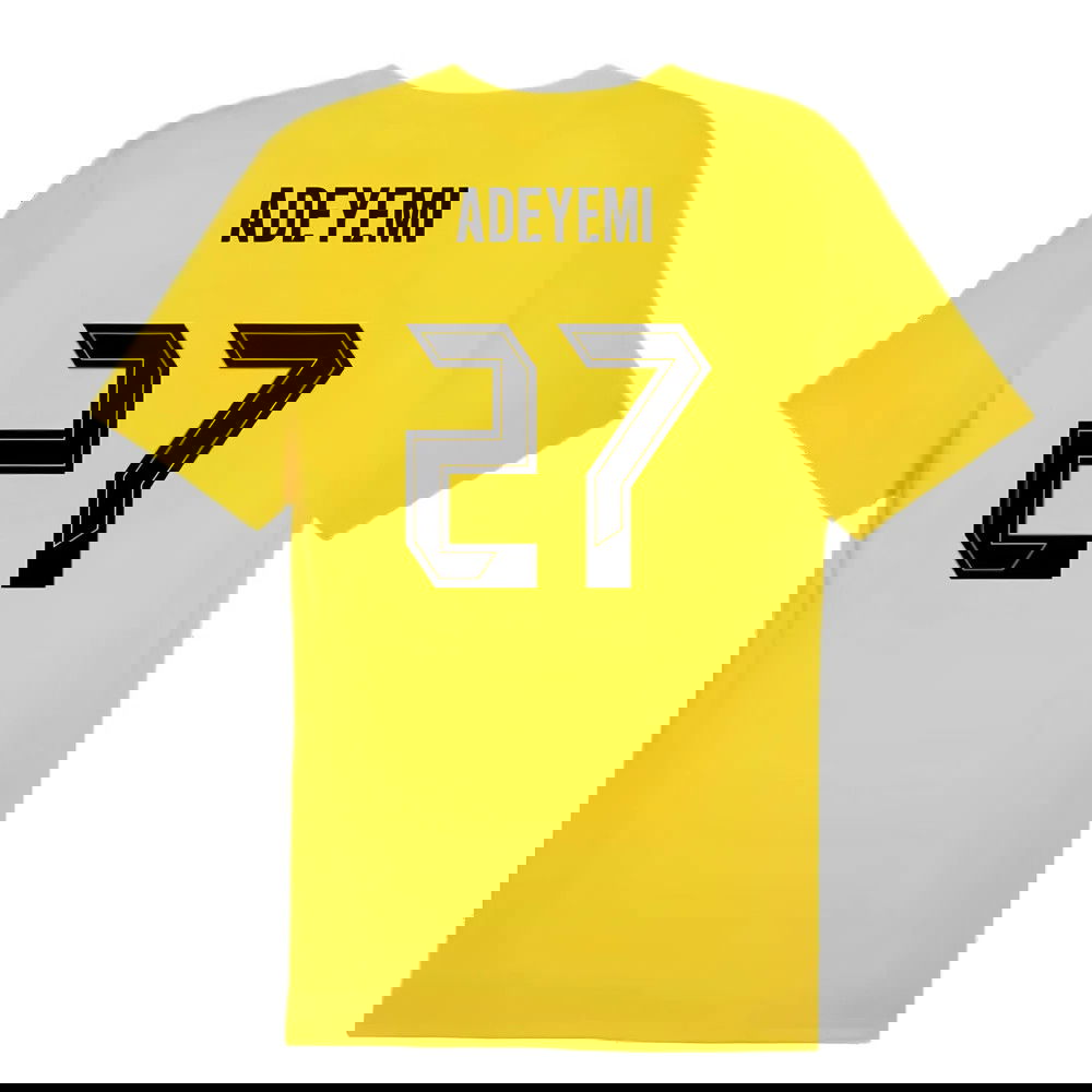 2024-2025 Borussia Dortmund Training Shirt (Yellow) (Adeyemi 27)