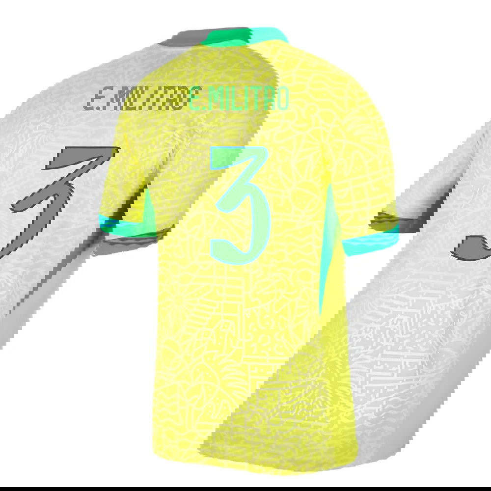 2024-2025 Brazil Home Dri-Fit ADV Match Shirt (E.Militao 3)