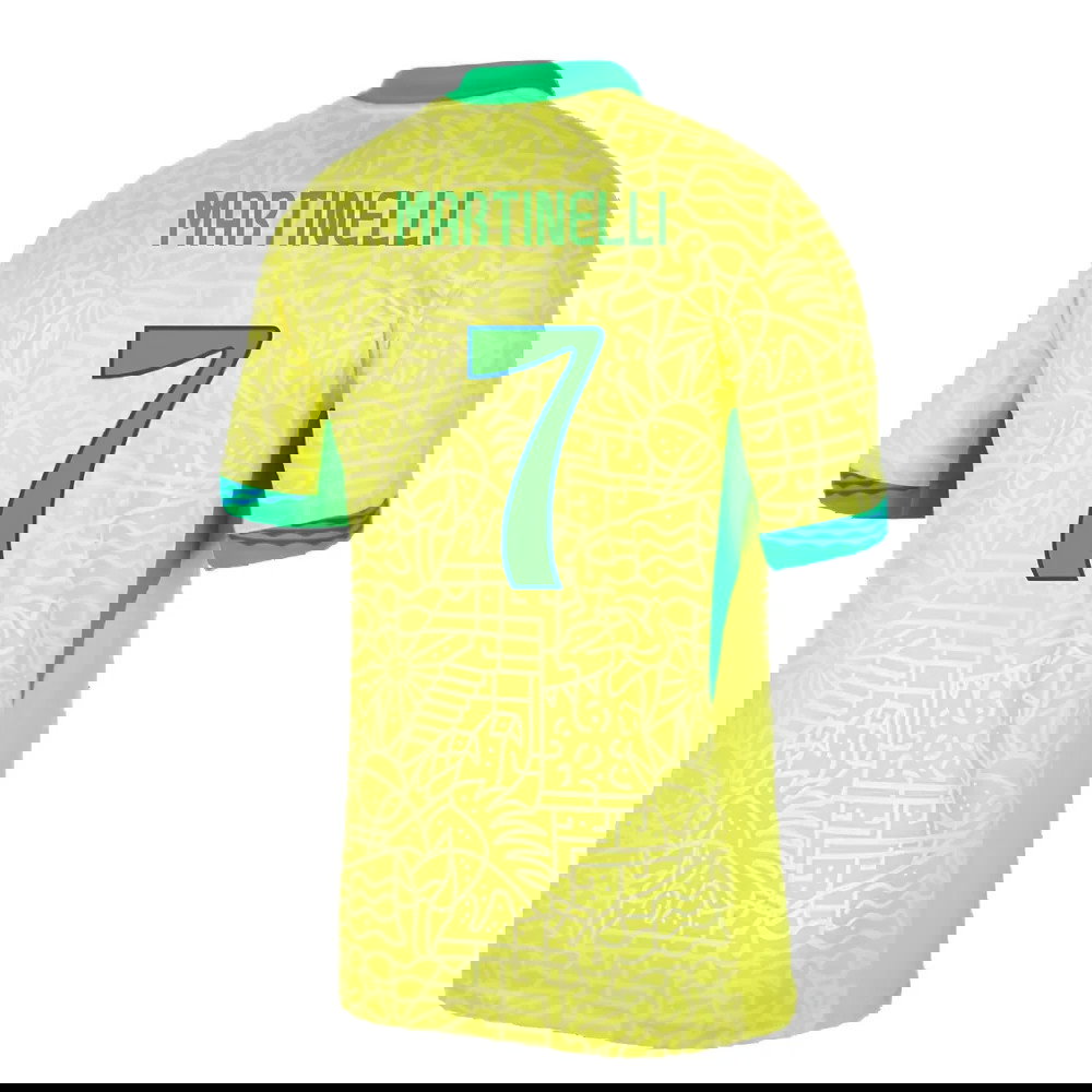 2024-2025 Brazil Home Dri-Fit ADV Match Shirt (Martinelli 7)