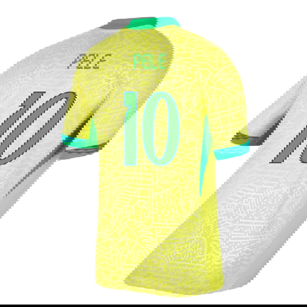 2024-2025 Brazil Home Dri-Fit ADV Match Shirt (Pele 10)