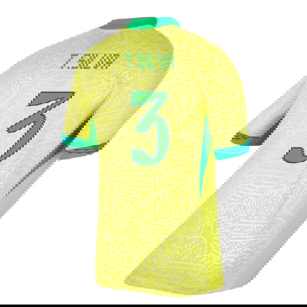 2024-2025 Brazil Home Dri-Fit ADV Match Shirt (T.Silva 3)