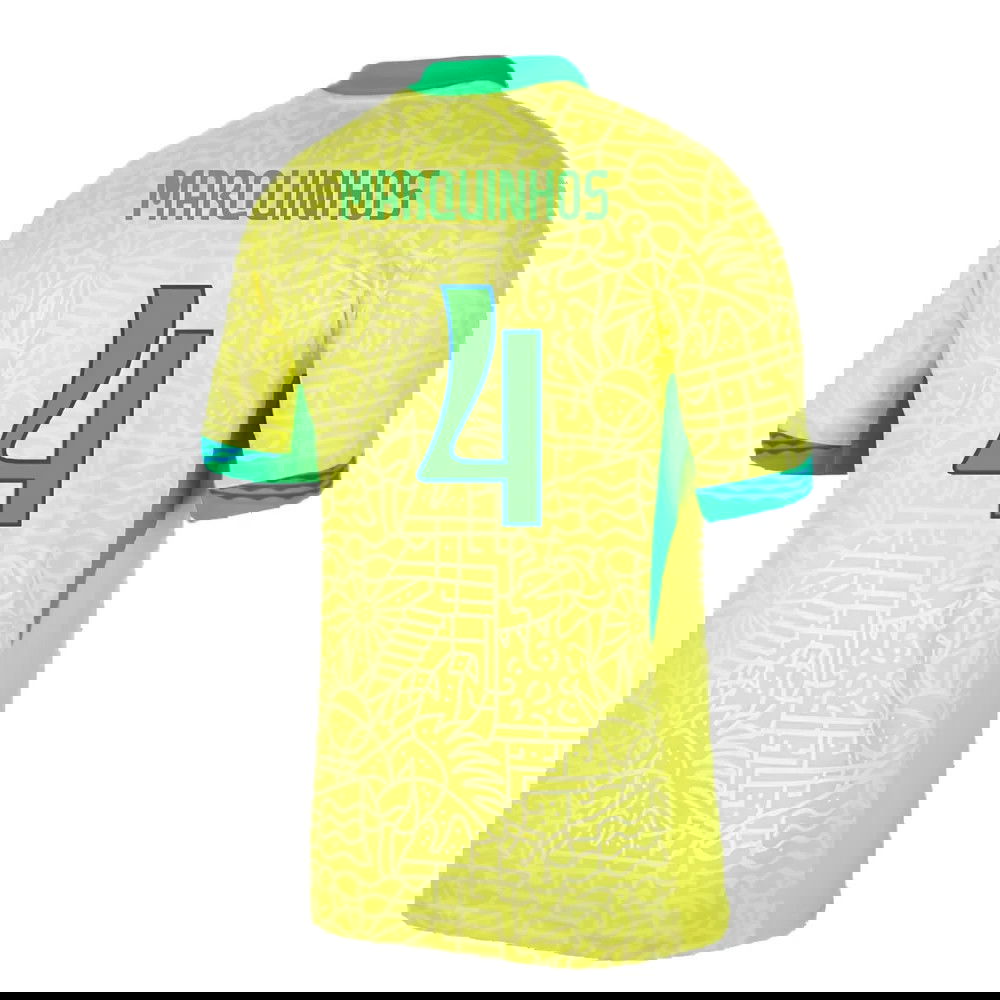 2024-2025 Brazil Home Shirt (Marquinhos 4)