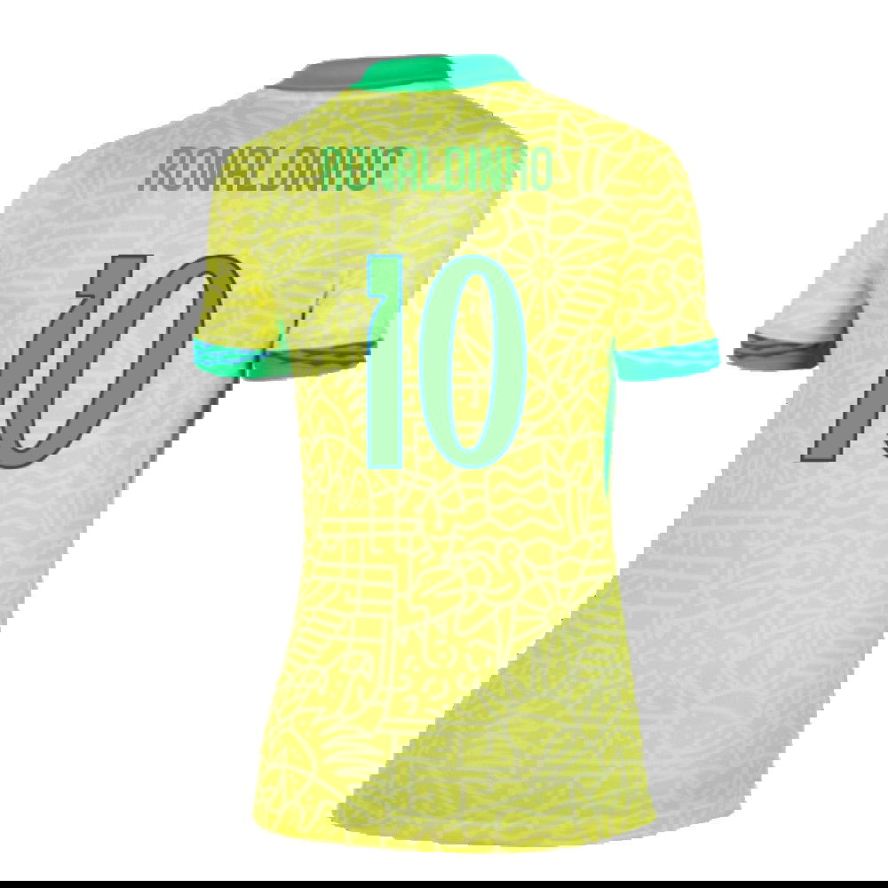 2024-2025 Brazil Home Shirt (Womens) (Ronaldinho 10)