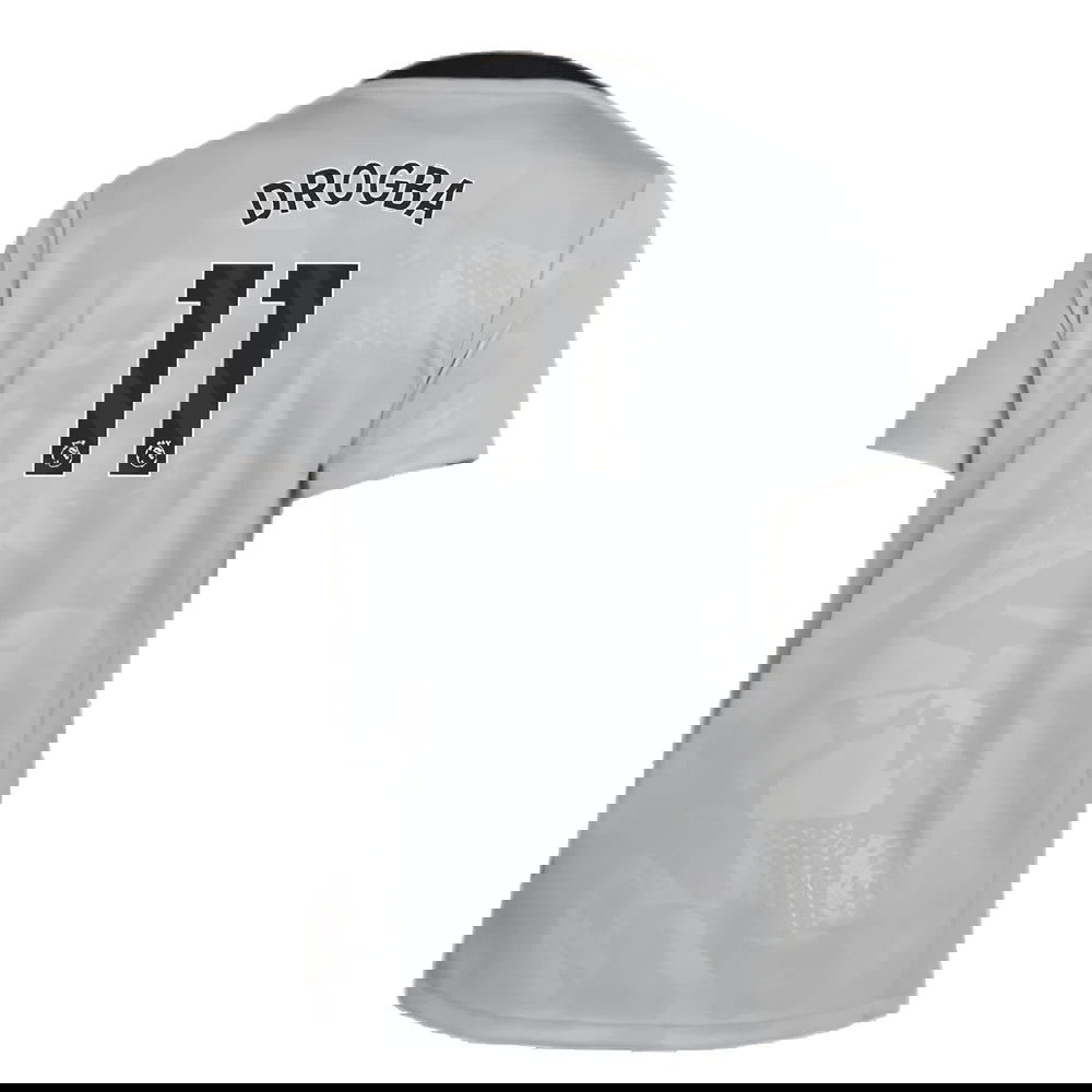 2024-2025 Chelsea Third Academy Pre-Match Shirt (Grey) - Kids (Drogba 11)