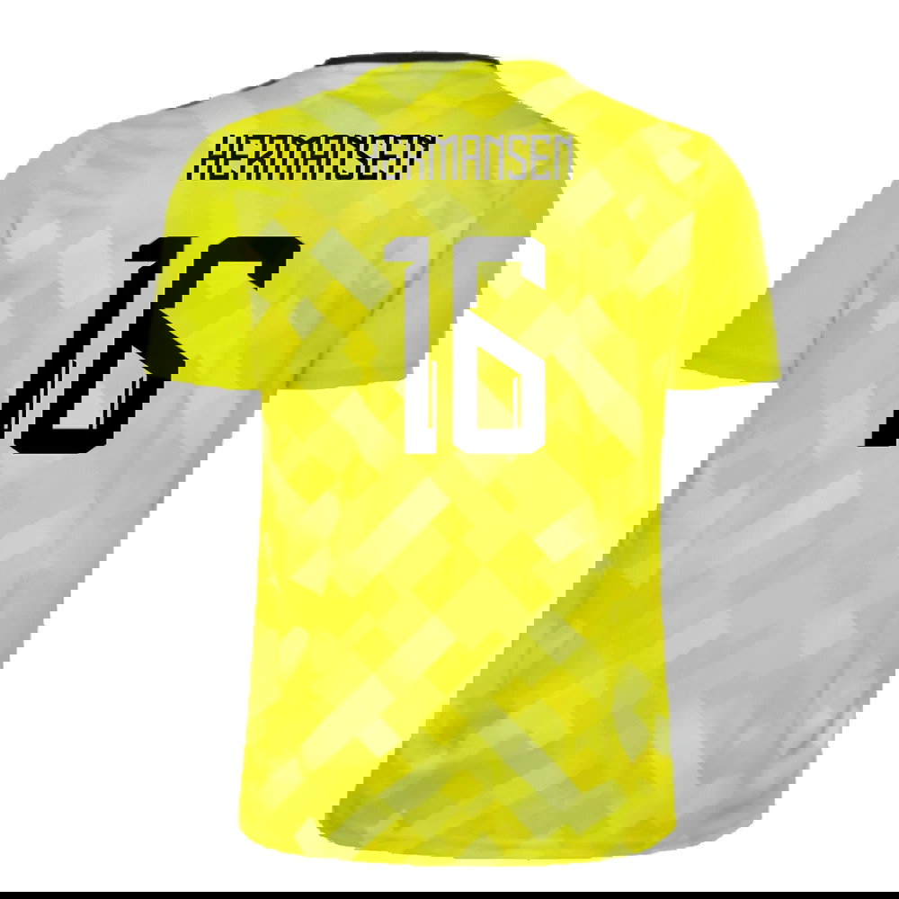 2024-2025 Denmark Home Goalkeeper Shirt (Yellow) (Hermansen 16)