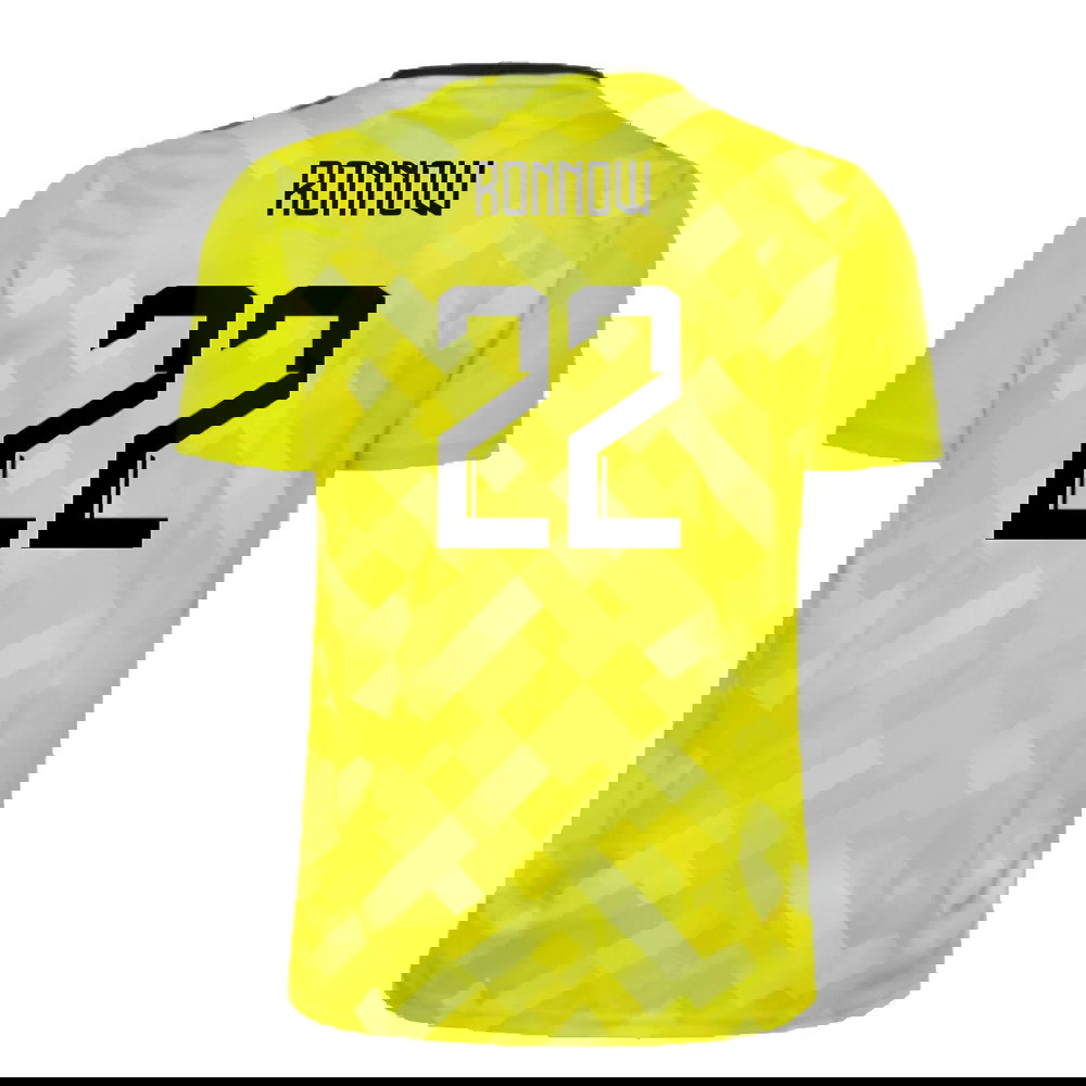 2024-2025 Denmark Home Goalkeeper Shirt (Yellow) (Ronnow 22)