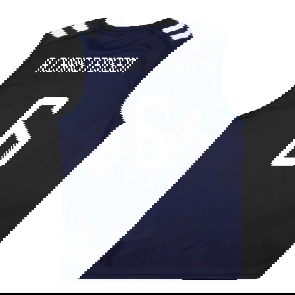 2024-2025 Denmark Sleeveless Training Jersey (Marine) (A.Christensen 6)