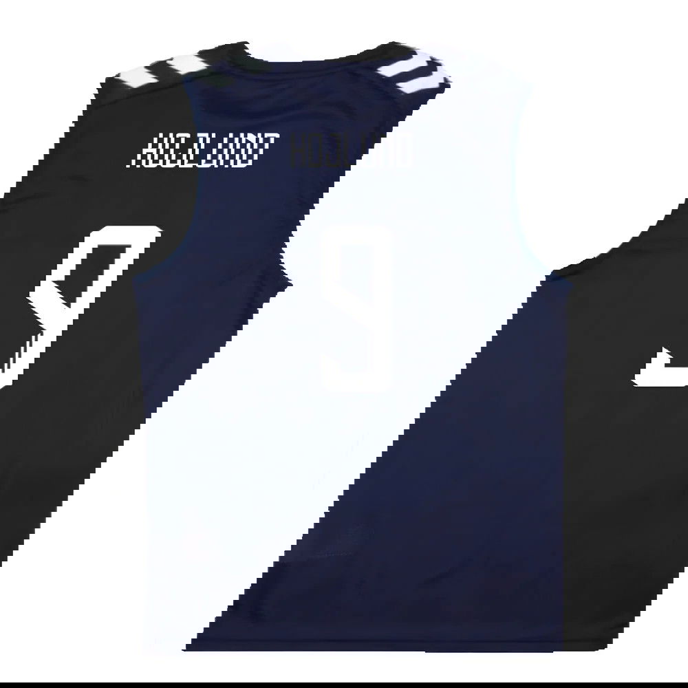 2024-2025 Denmark Sleeveless Training Jersey (Marine) (Hojlund 9)