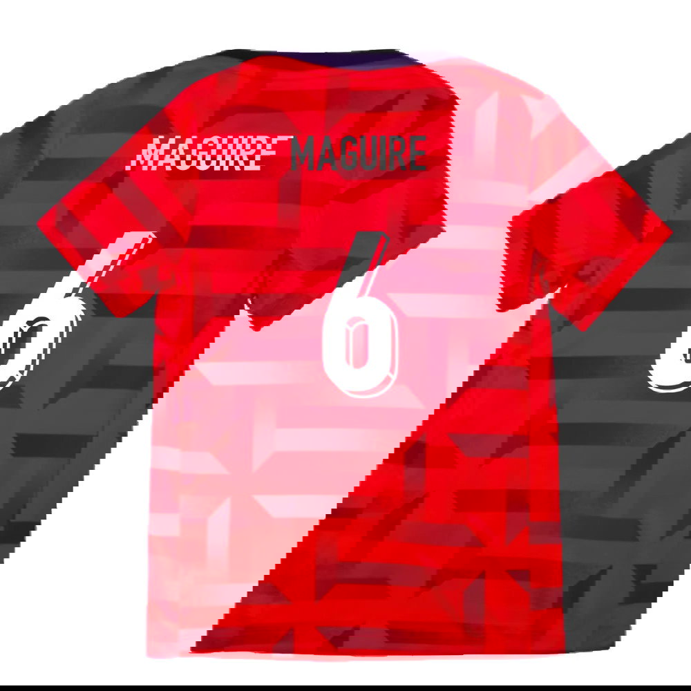 2024-2025 England Academy Pro Pre-Match Top (Siren Red) - Kids (Maguire 6)
