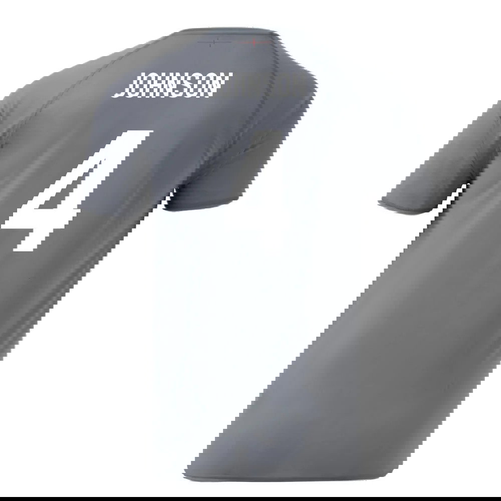 2024-2025 England Rugby Relaxed O2 Training Jersey (Grey) (Johnson 4)