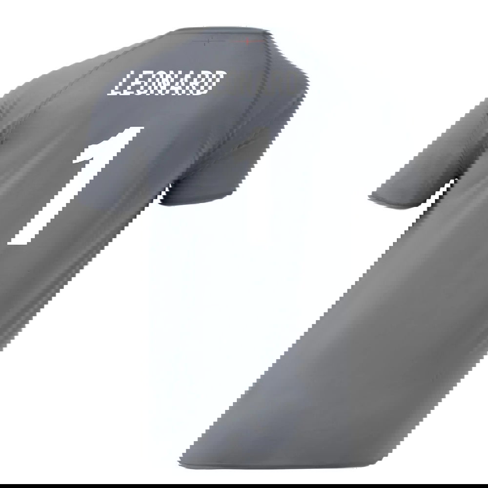 2024-2025 England Rugby Relaxed O2 Training Jersey (Grey) (Leonard 1)