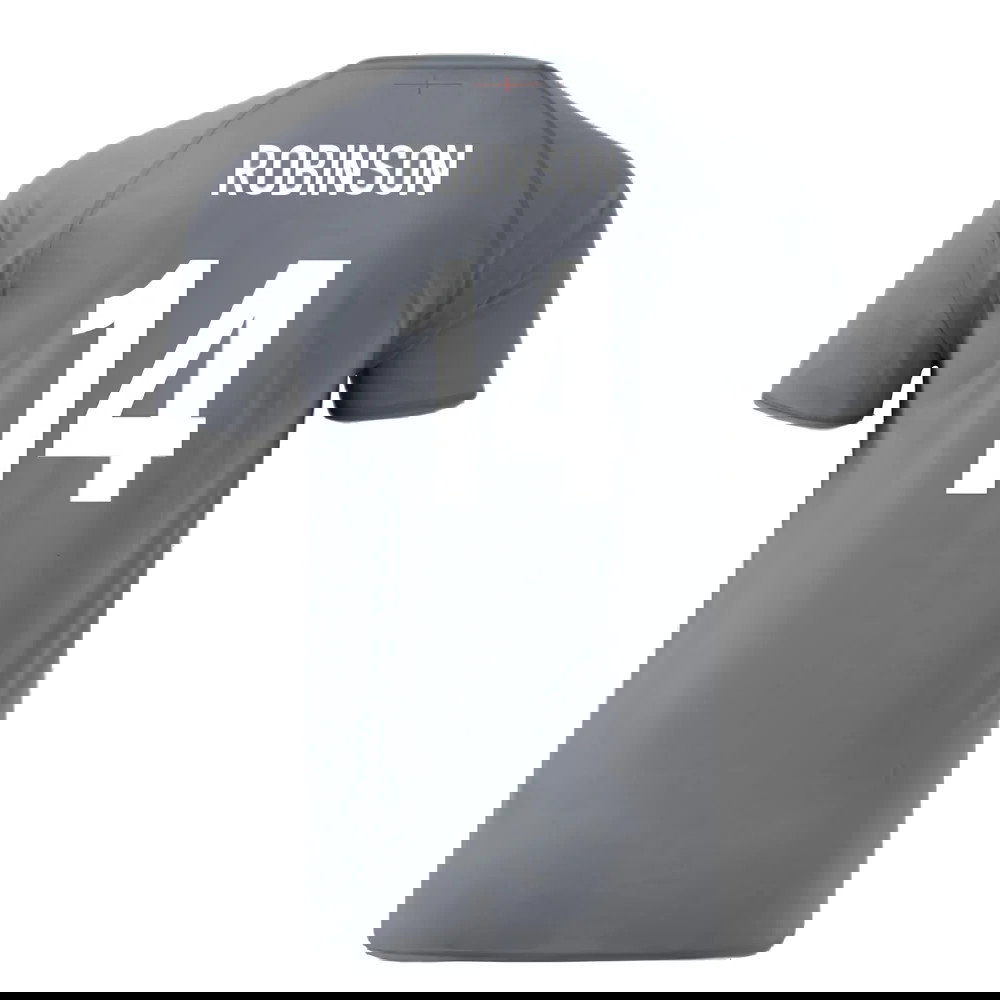 2024-2025 England Rugby Relaxed O2 Training Jersey (Grey) (Robinson 14)