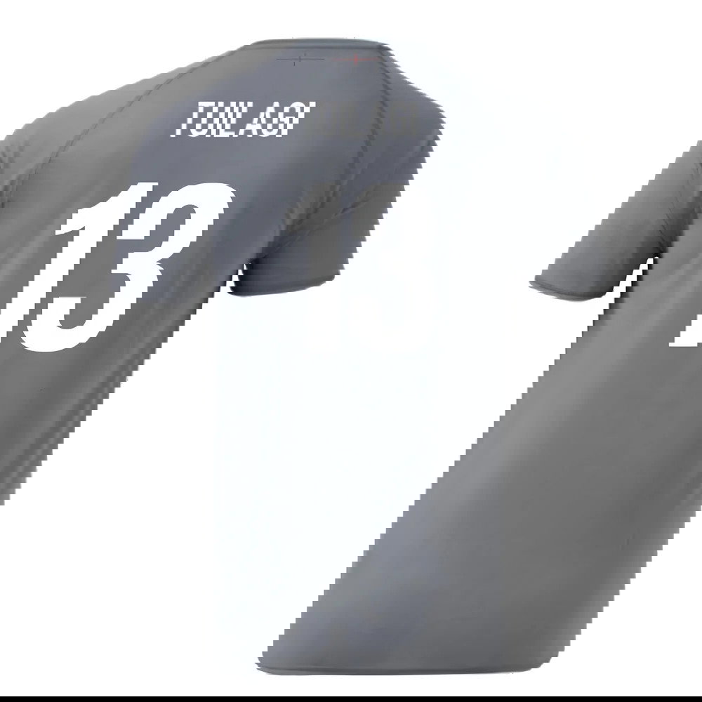 2024-2025 England Rugby Relaxed O2 Training Jersey (Grey) (Tuilagi 13)