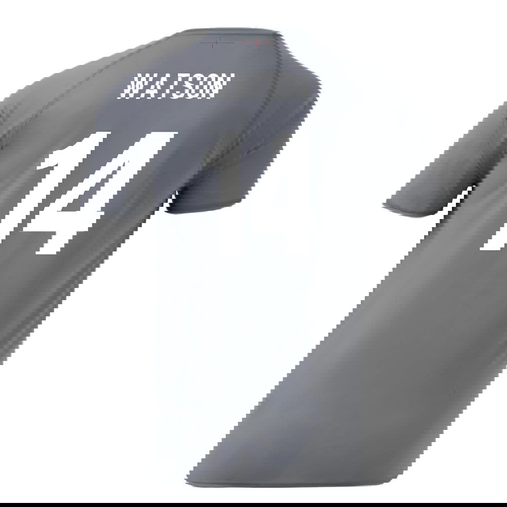 2024-2025 England Rugby Relaxed O2 Training Jersey (Grey) (Watson 14)