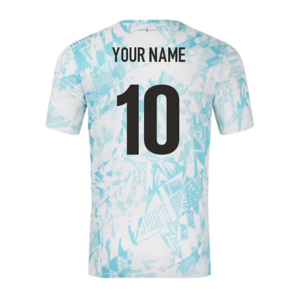 2024-2025 England Rugby Warm Up Jersey (White) (Your Name)