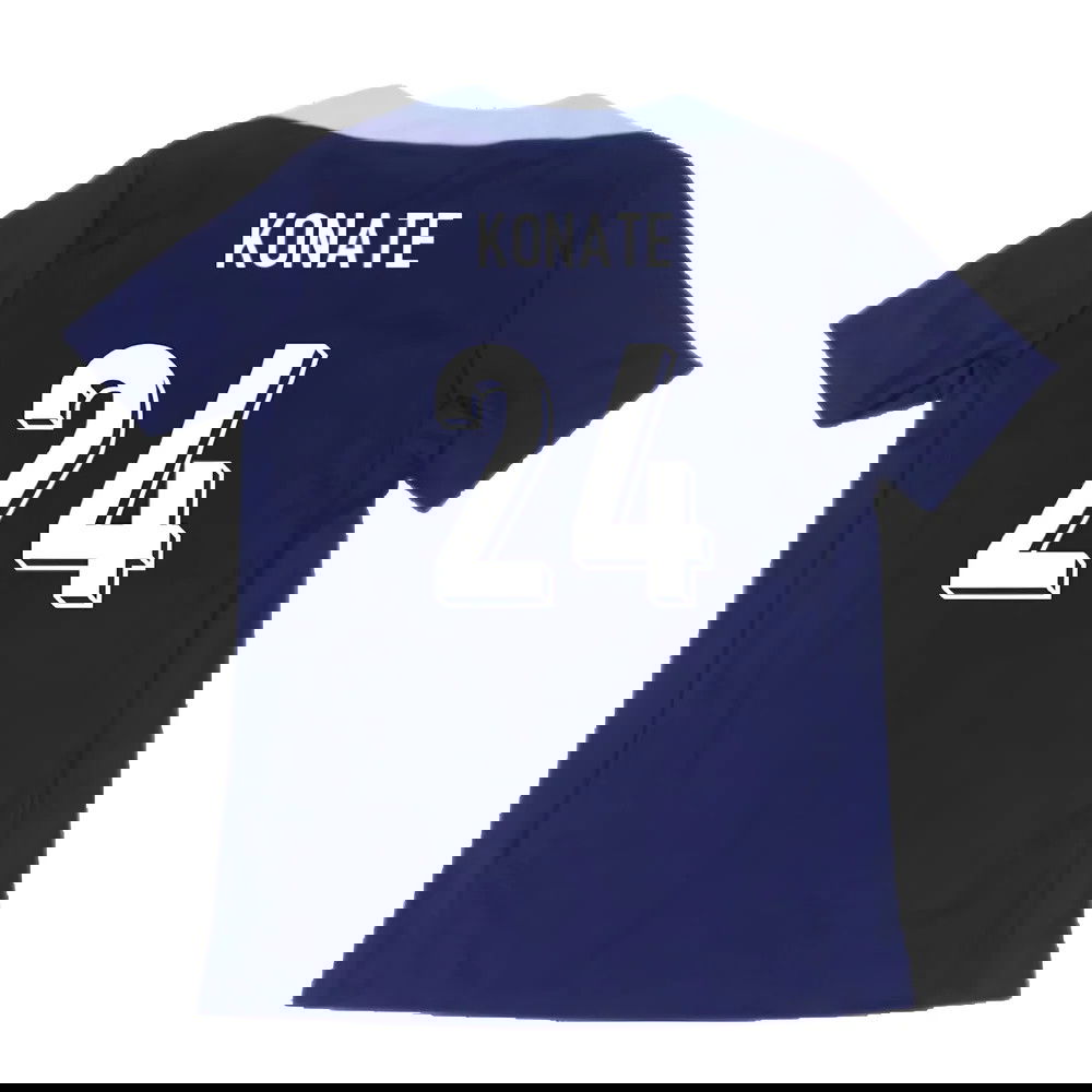 2024-2025 France Dri-Fit Strike Training Shirt (Navy) (Konate 24)