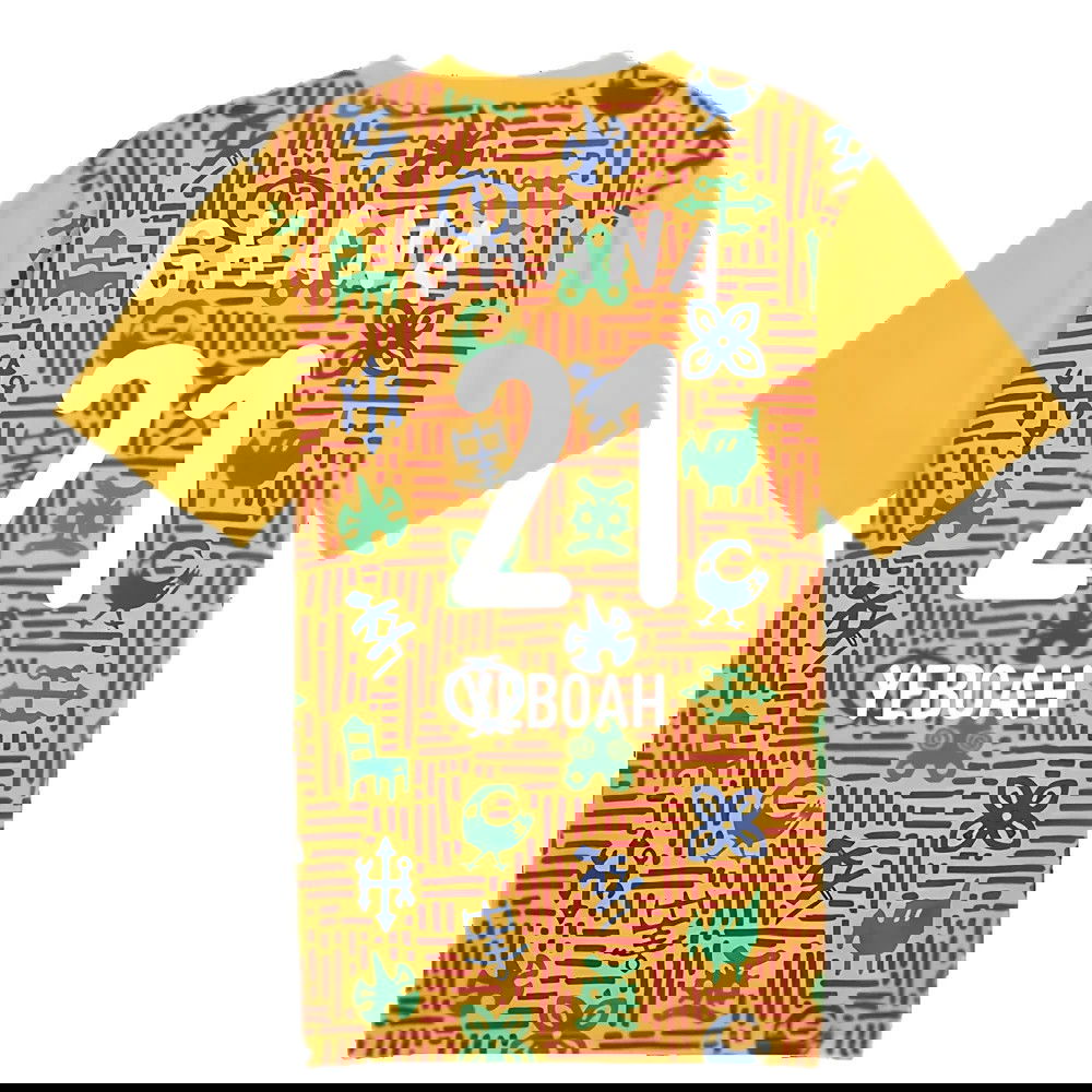 2024-2025 Ghana Pre-Match SS Jersey (Yellow) (Yeboah 21)