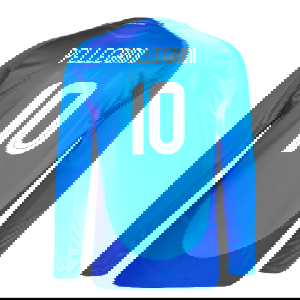 2024-2025 Italy Authentic Long Sleeve Home Shirt (PELLEGRINI 10)