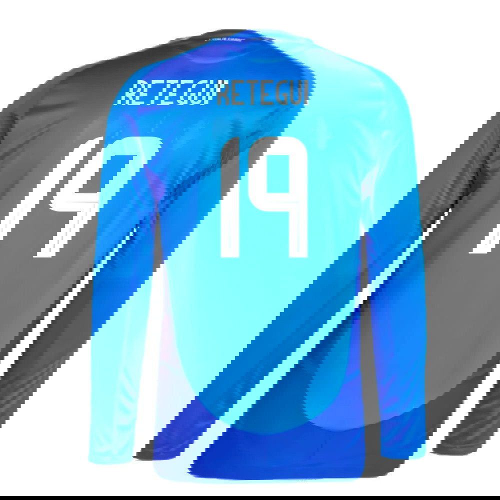 2024-2025 Italy Authentic Long Sleeve Home Shirt (RETEGUI 19)