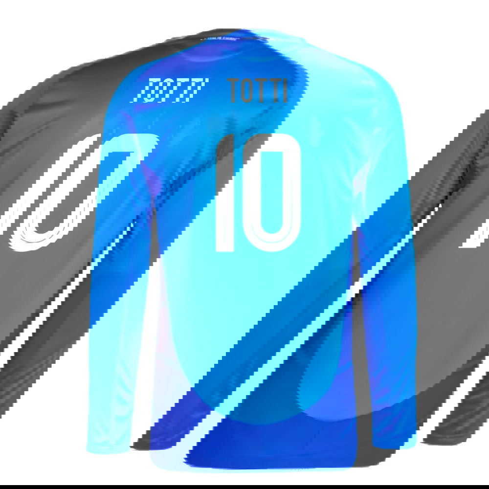 2024-2025 Italy Authentic Long Sleeve Home Shirt (TOTTI 10)