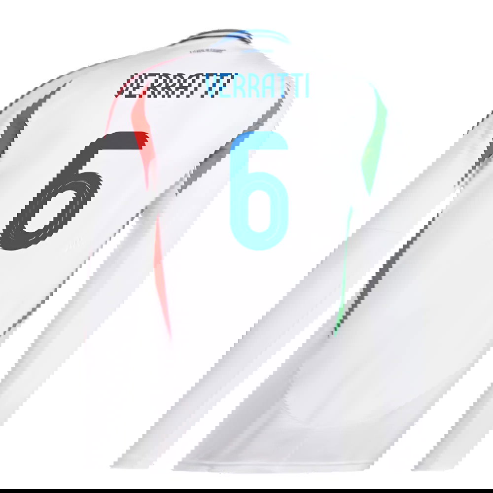 2024-2025 Italy Long Sleeve Away Shirt (VERRATTI 6)