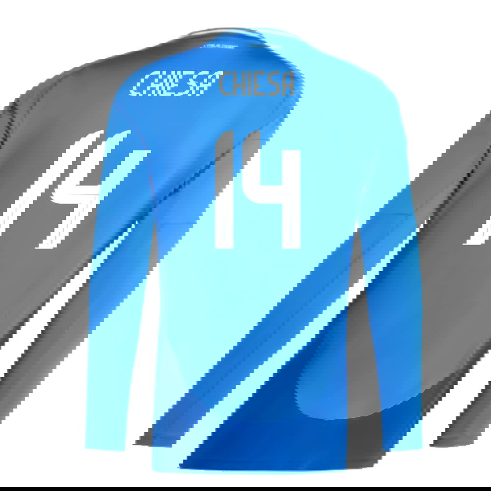 2024-2025 Italy Long Sleeve Home Shirt (CHIESA 14)