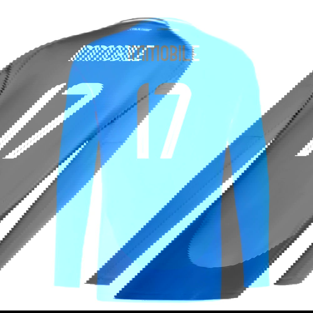 2024-2025 Italy Long Sleeve Home Shirt (IMMOBILE 17)