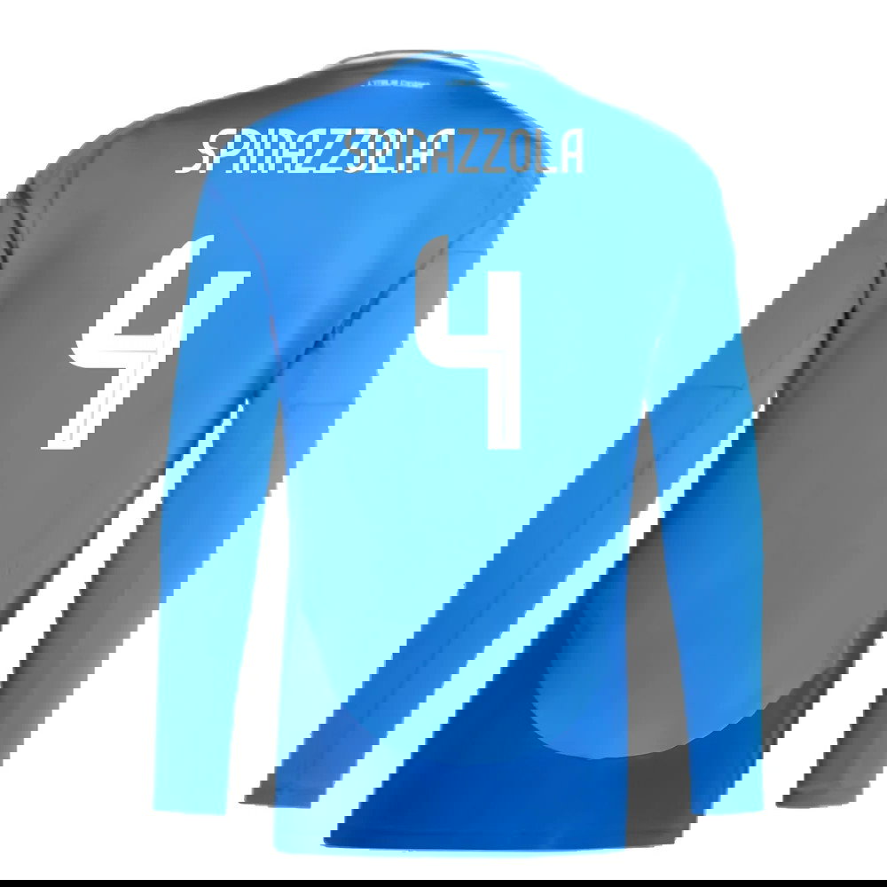 2024-2025 Italy Long Sleeve Home Shirt (SPINAZZOLA 4)