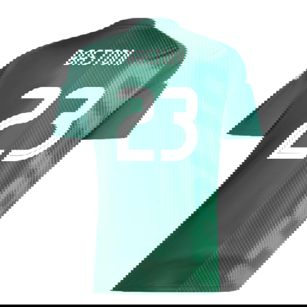2024-2025 Italy Pre-Match Shirt (Green) (BASTONI 23)