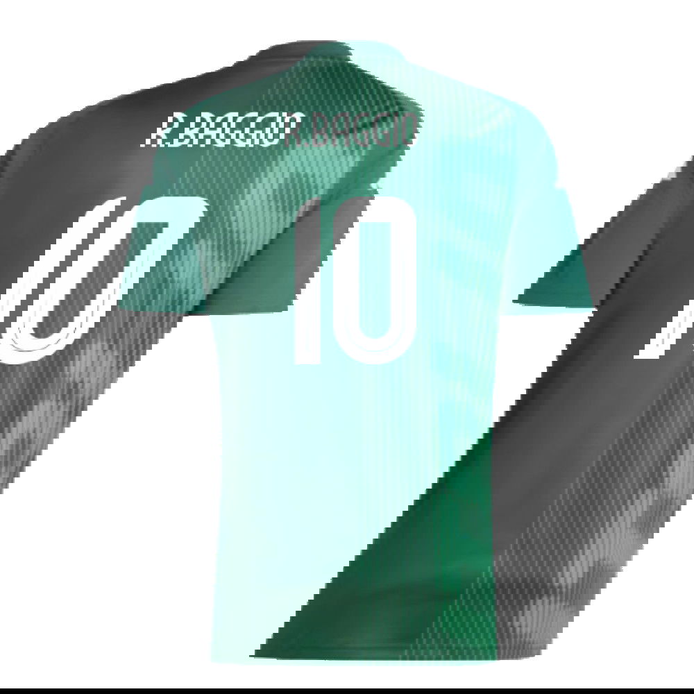 2024-2025 Italy Pre-Match Shirt (Green) (R.BAGGIO 10)