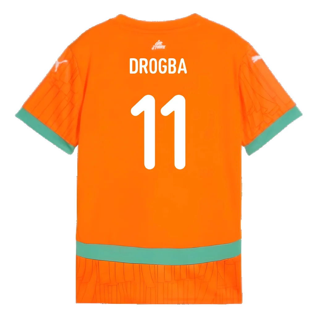 2024-2025 Ivory Coast Home Shirt (Kids) (Drogba 11)