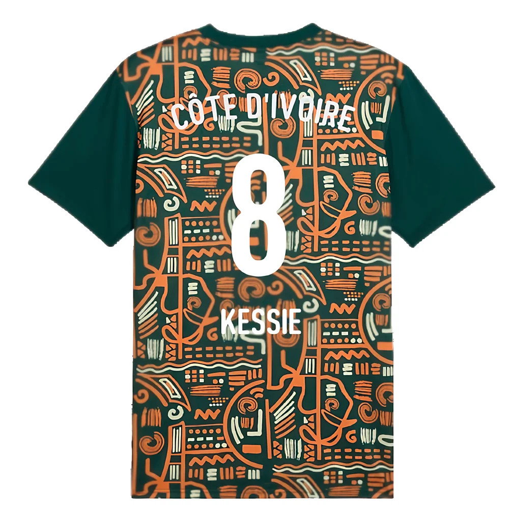 2024-2025 Ivory Coast Prematch SS Jersey (Dark Myrtle) (Kessie 8)