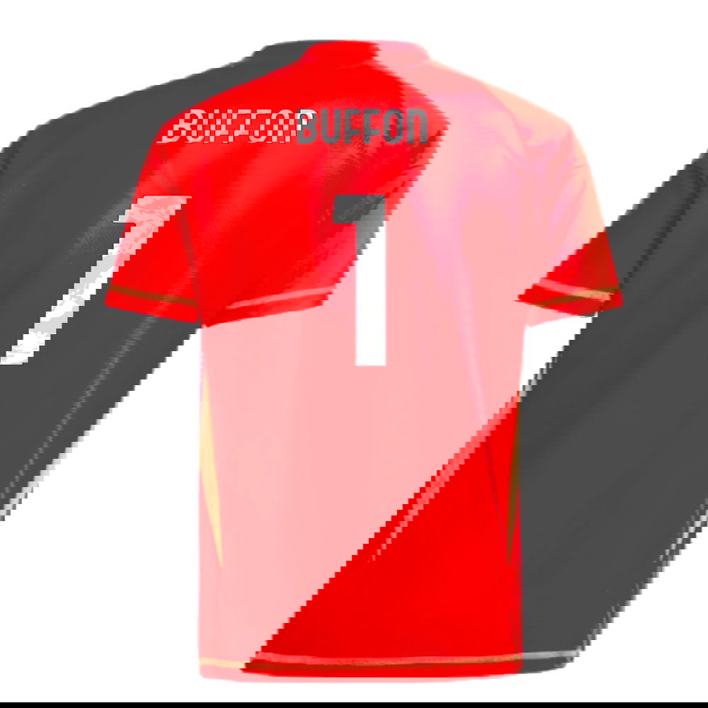 2024-2025 Juventus Home Goalkeeper Shirt (Red) - Kids (Buffon 1)