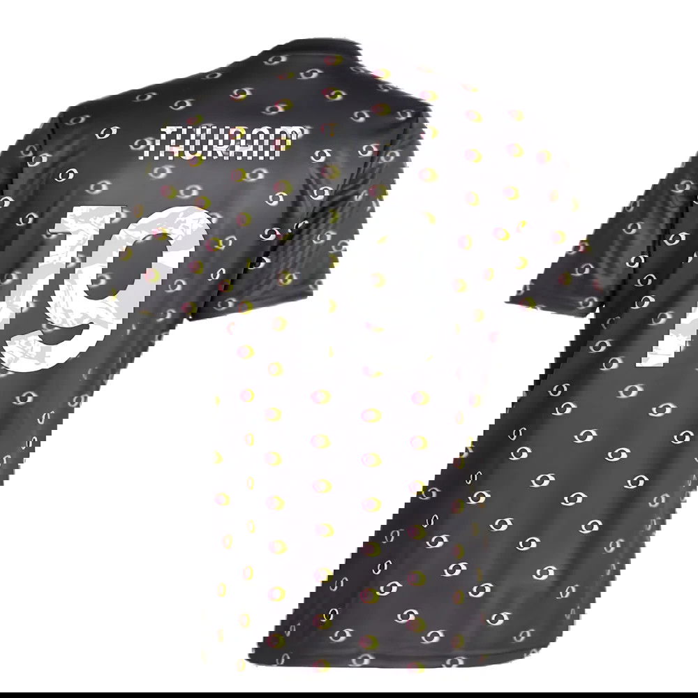 2024-2025 Juventus Pre-Match Shirt (Black) (Thuram 19)