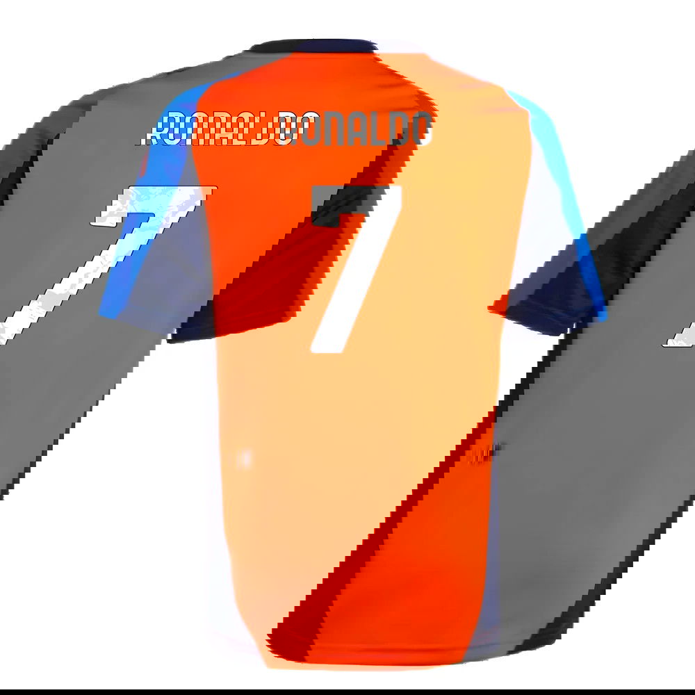 2024-2025 Juventus Training Jersey (Orange) - Kids (Ronaldo 7)